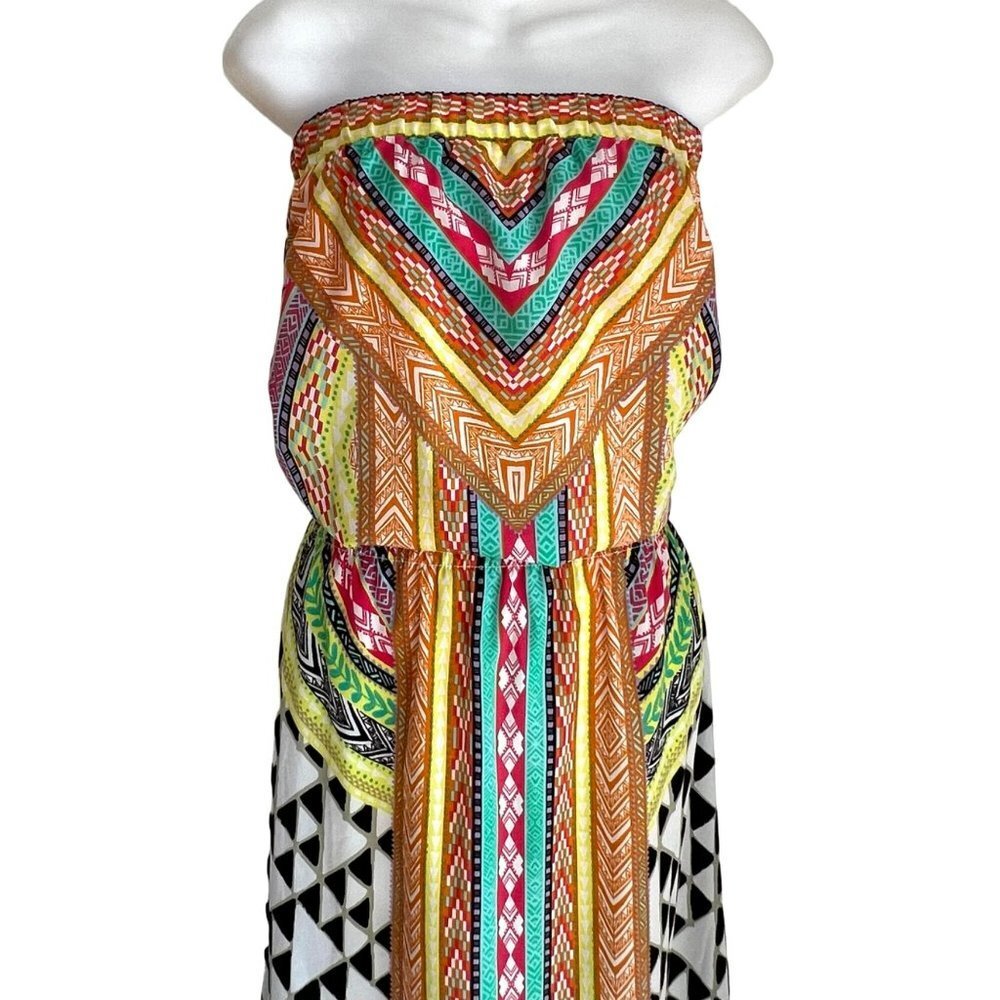 NWOT HALE BOB STRAPLESS MAXI DRESS SIDE SLITS SIZE MEDIUM - Picture 7 of 12
